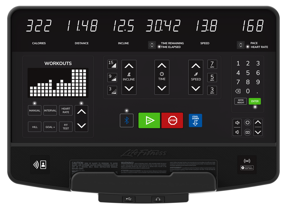 Life Fitness Club Plus Treadmill w/ SL Console, Black - Discontinued Version - Discontinued