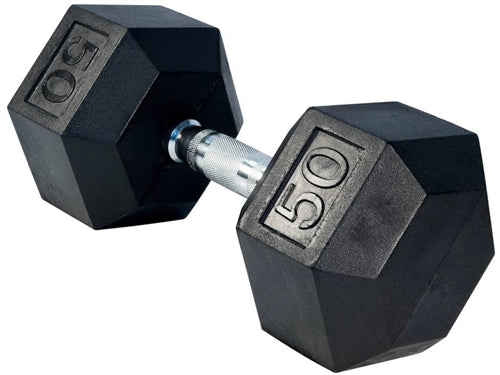 Hex Rubber Dumbbells