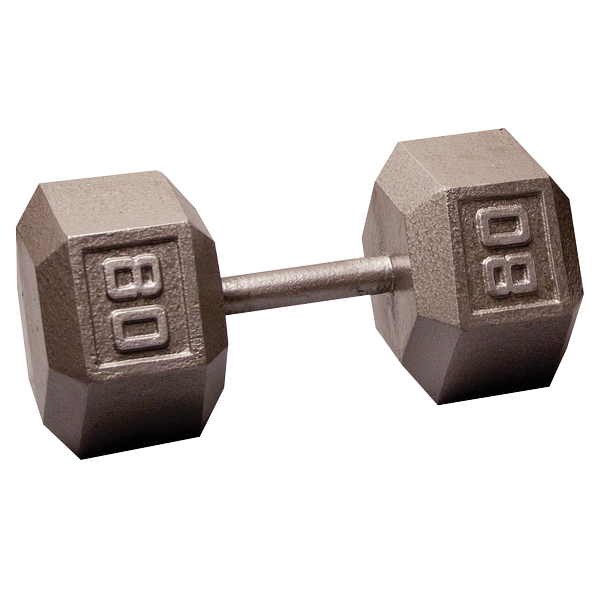 Body Solid Iron Hex Standard Dumbbell Gray