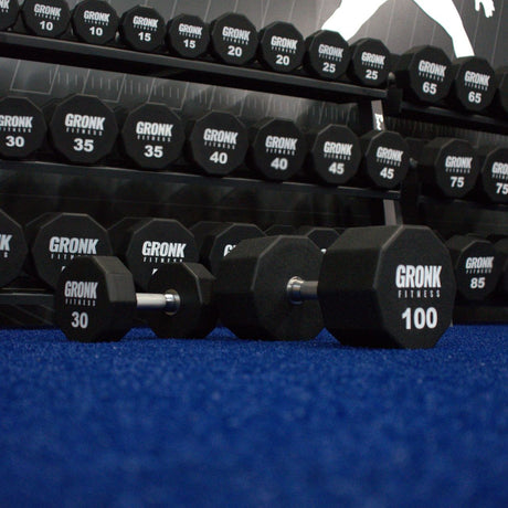Gronk Fitness 10 sided Urethane Dumbbells (5lb-100lb) Set - Discontinued