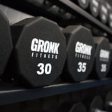 Gronk Fitness 10 sided Urethane Dumbbells (5lb-100lb) Set - Discontinued