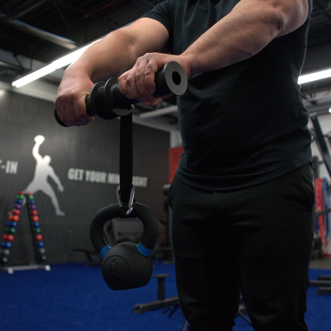Gronk Fitness Wrist Roller with Thick Grip