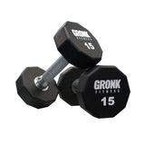 Gronk Fitness 10 sided Urethane Dumbbells (5lb-100lb) Set - Discontinued