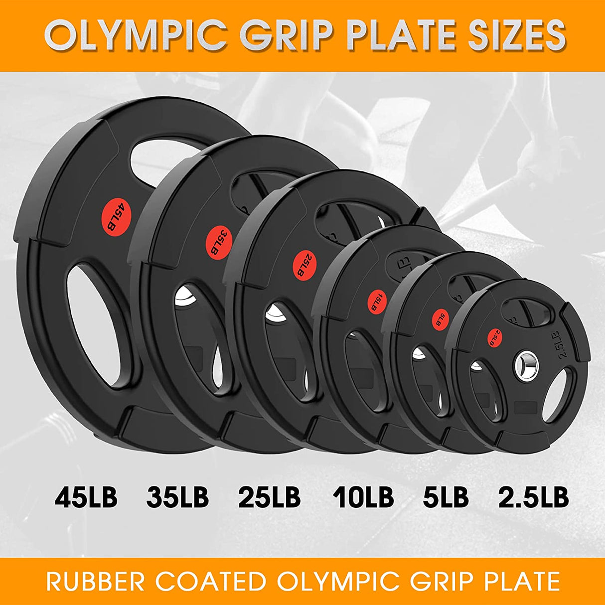 Premium Olympic Plates - Rubber Grip 25 lb G&G Fitness Equipment Variant(s) - LBWeight 743fab00-5b5c-ed11-834a-0af6a9949c45_2004-01_.