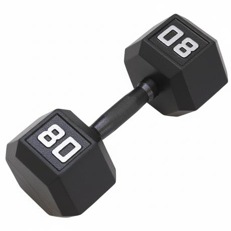 Gronk Cast Hex Dumbbell - Black 80 lb G&G Fitness Equipment Variant(s) - LBWeight 80