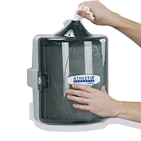 Athletix Wipes Wall mountable Center Pull Dispenser (Dispenser Only)