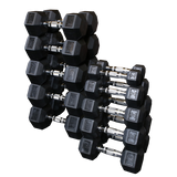 Body-Solid Rubber Hex Dumbbells (SDRS550)
