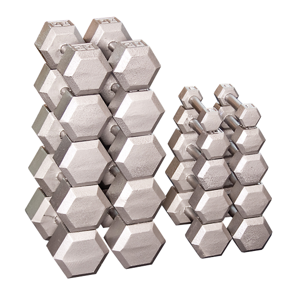 Body Solid Iron Hex Standard Dumbbell Gray