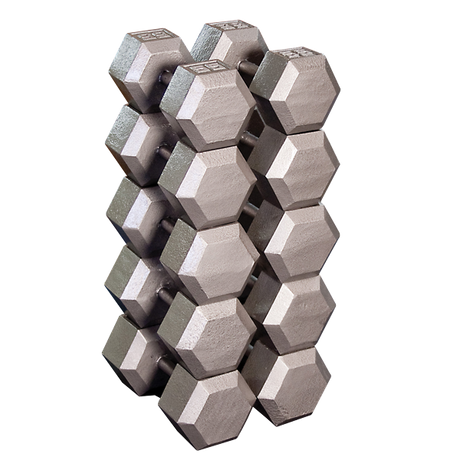Body Solid Iron Hex Standard Dumbbell Gray
