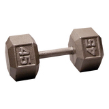 Body Solid Iron Hex Standard Dumbbell Gray